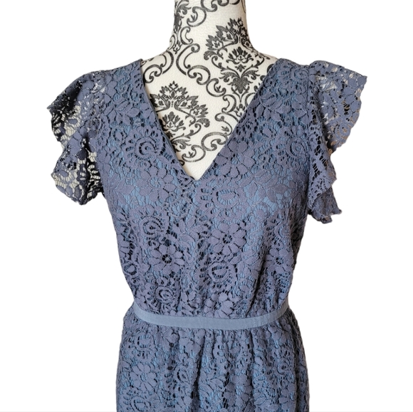Madewell lace dress with flutter sleeves size 6 - Picture 2 of 14